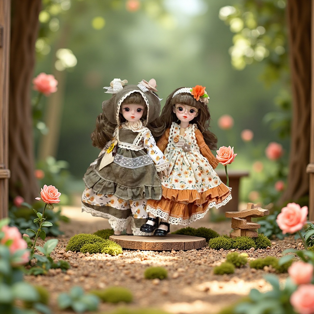 森系高颜值30厘米洋娃娃6分BJD娃衣套装女孩单个玩偶公主公仔玩具