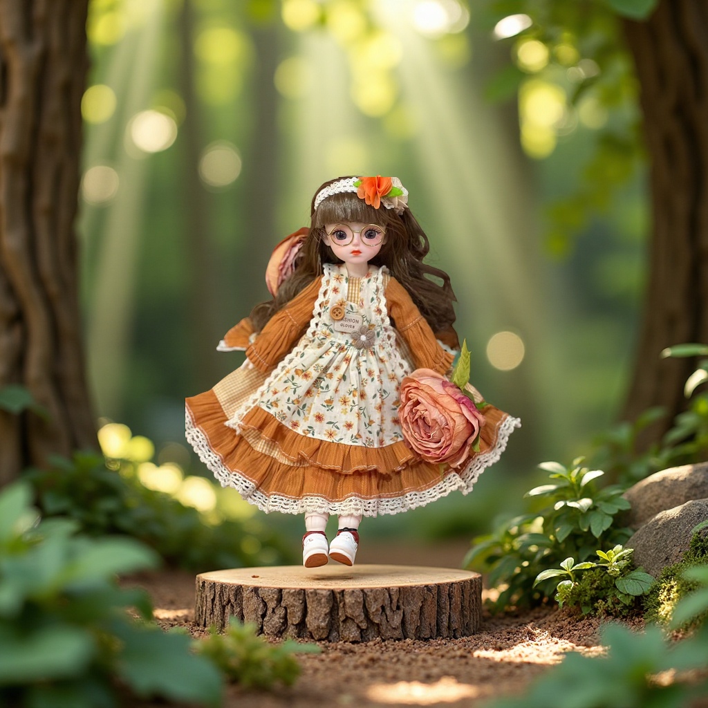 森系高颜值30厘米洋娃娃6分BJD娃衣套装女孩单个玩偶公主公仔玩具细节图