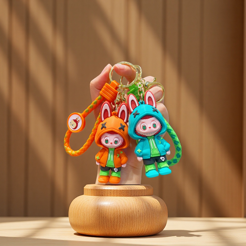 精致创意ins龅牙仔网红钥匙扣小礼品批发可爱书包挂件小饰品公仔