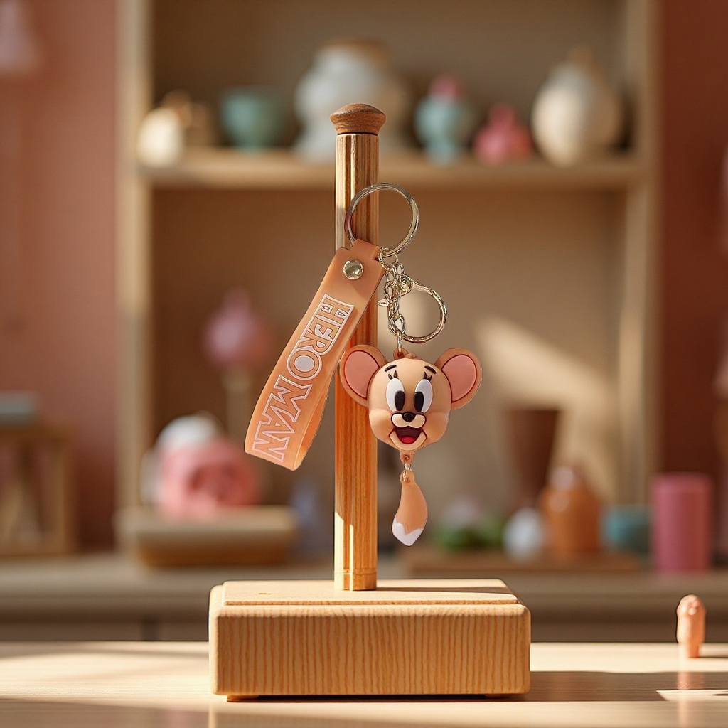 卡通公仔钥匙链可爱情侣汽车钥匙挂件背包挂饰PVC礼品钥匙扣批发白底实物图