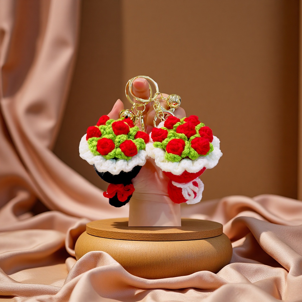 手工钩织成品diy小饰品钥匙扣挂件创意小礼品挂饰摆摊小商品批发产品图