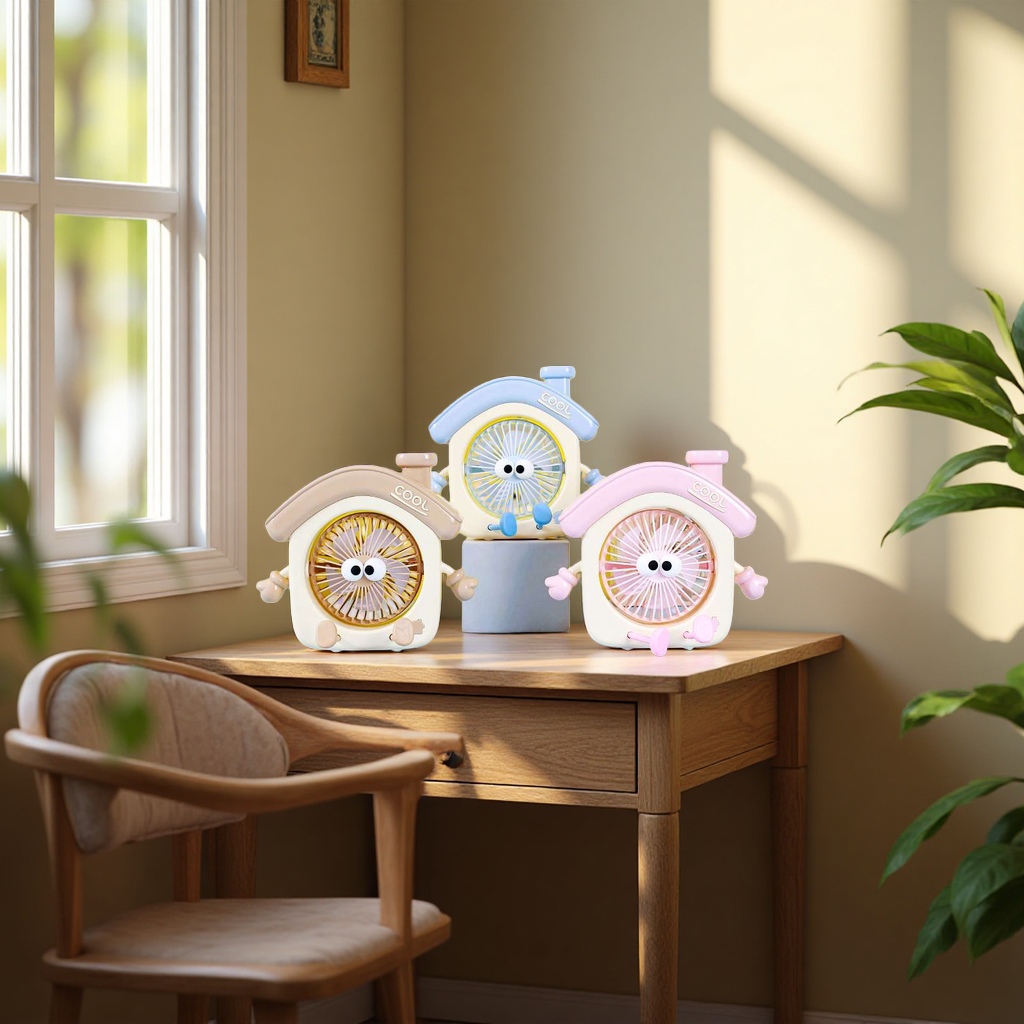 8367 Cute and Cool House Fan, Indoor Mini Desktop Electric Fan, Silent Model Application Scenario