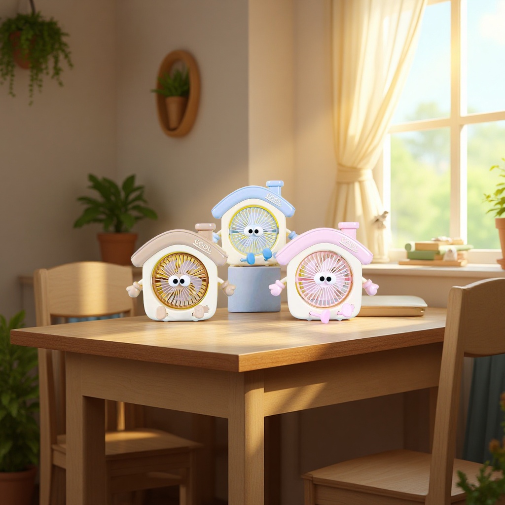 8367 Cute and Cool House Fan, Indoor Mini Desktop Electric Fan, Silent Model Specification image