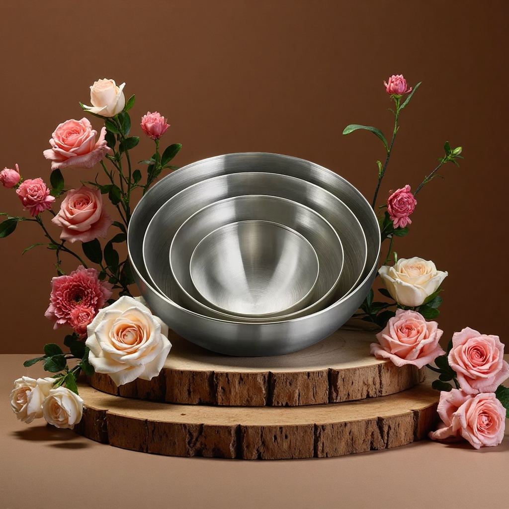 Korean-style single-layer salad bowls, cold noodle bowls, cooking bowls and washbasins with rolled edges, 15cm, 20cm, 25cm, 28cm Item Picture