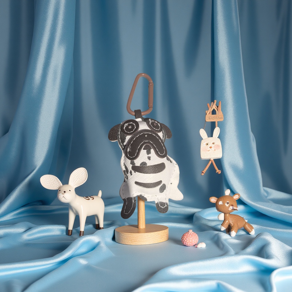 动物挂件可爱卡通车载钥匙扣小猪佩奇小熊玩偶挂饰