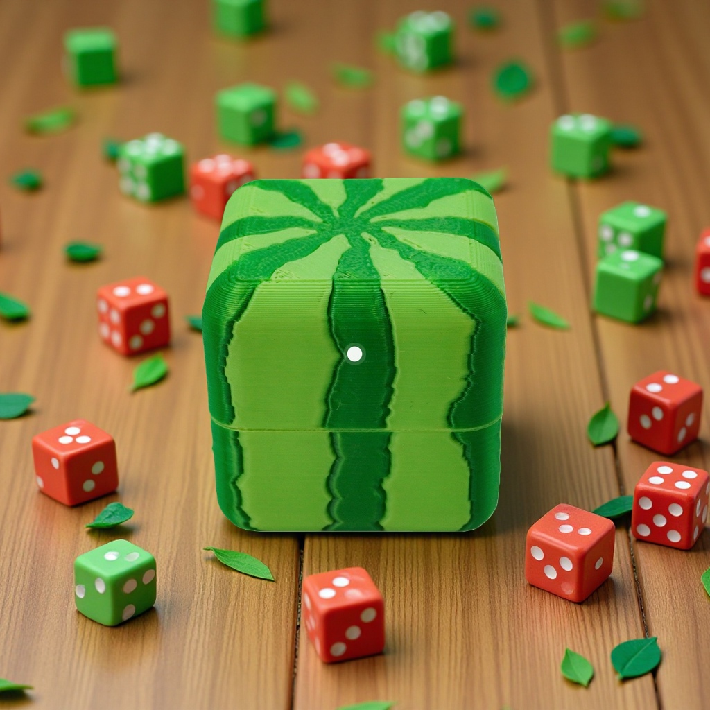 New cross-border watermelon dice, creative and cute fruit dice game props, board game dice pieces Item Picture