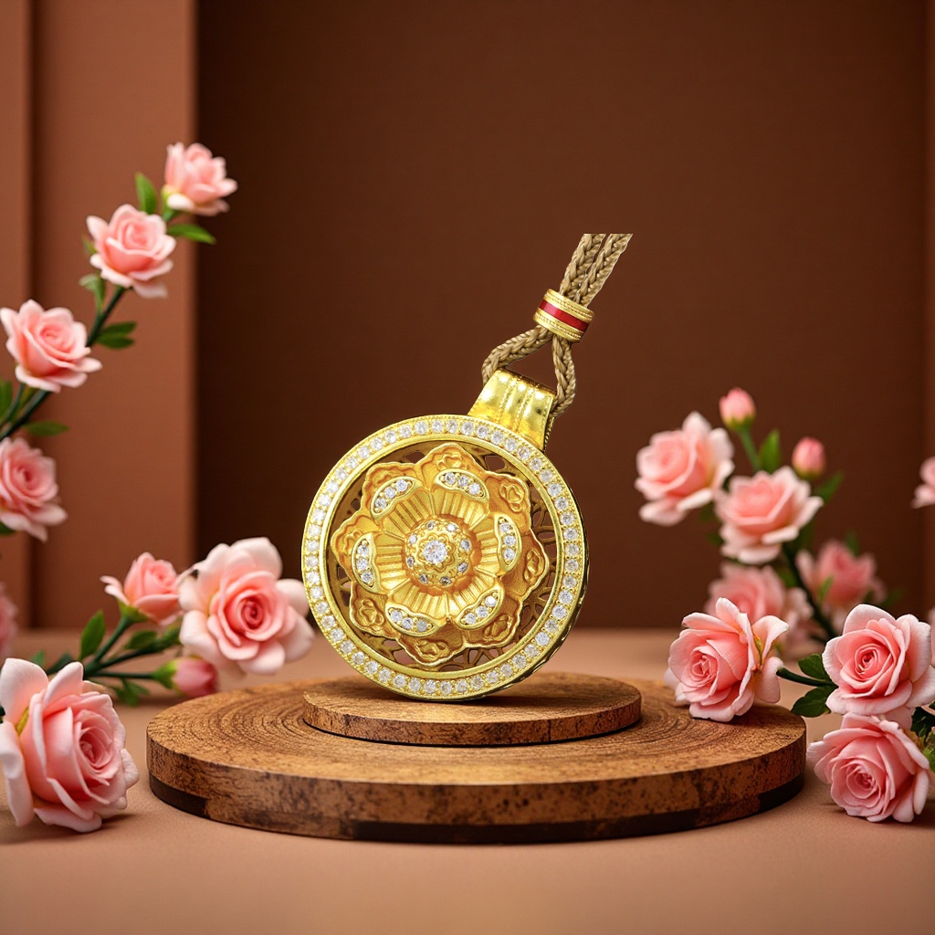 中国风古法黄铜吊坠手工饰品复古时尚项链