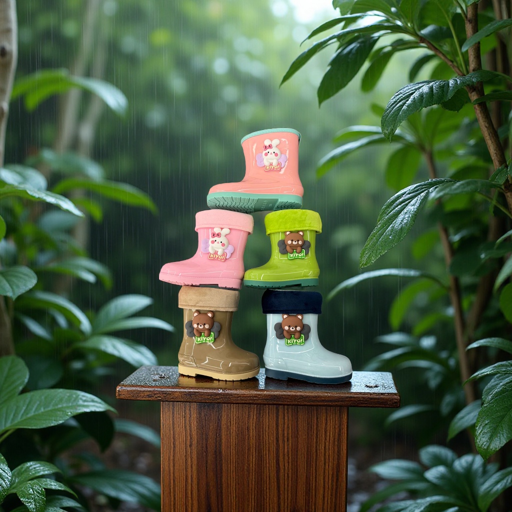 Niños botas de lluvia zapatos de bebé antideslizante impermeable suela suave cómodo transpirable nuevo