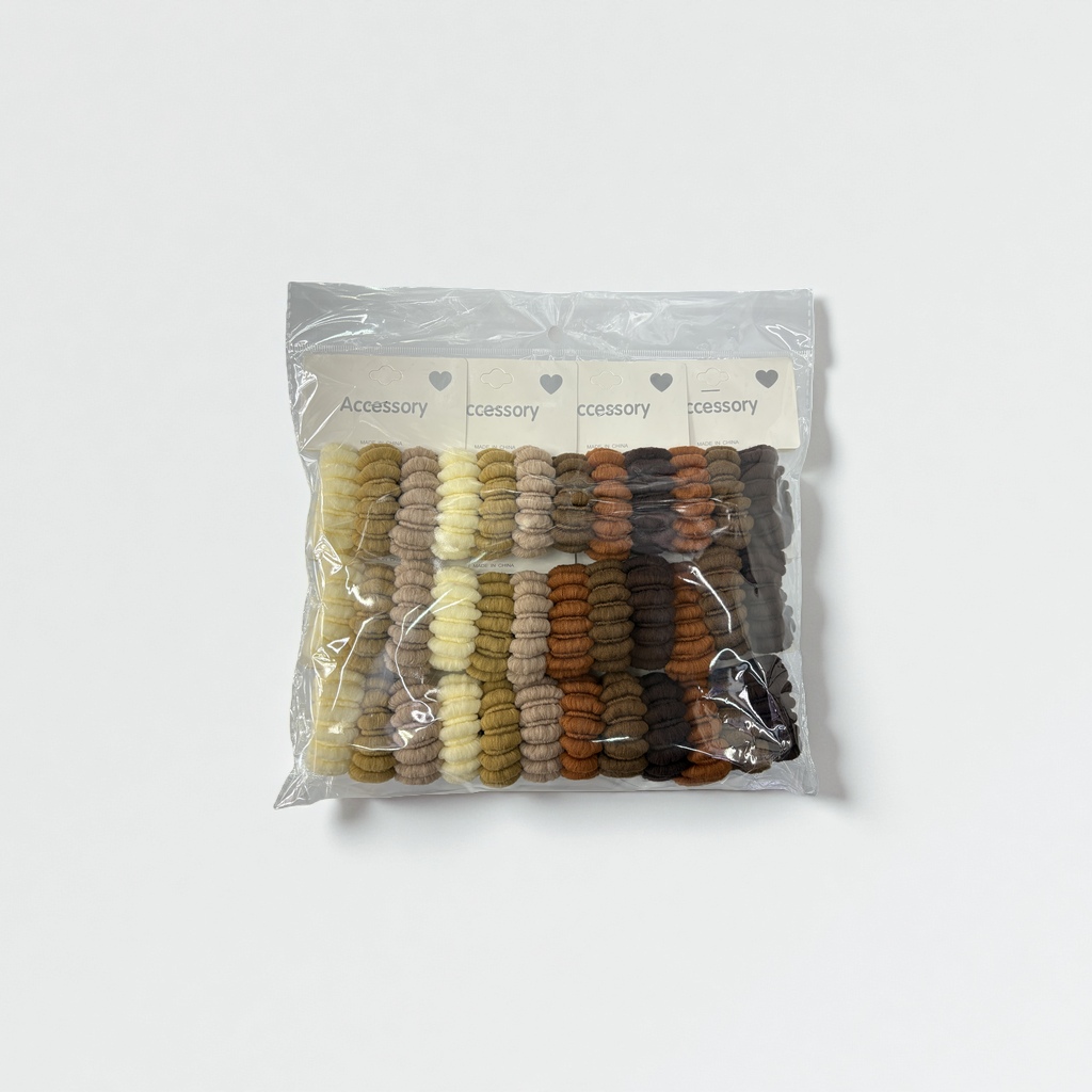 Three popular lantern rings for foreign trade, each pack contains 36 pieces, high-elasticity towel rings, hair ties, fashionable hair bands and hair accessories Item Picture