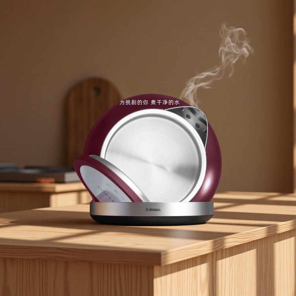 Huali HL-9836 heat preservation 2L large-capacity 304 stainless steel electric kettle, double-layer anti-scald household appliance, kitchen appliance Specification image