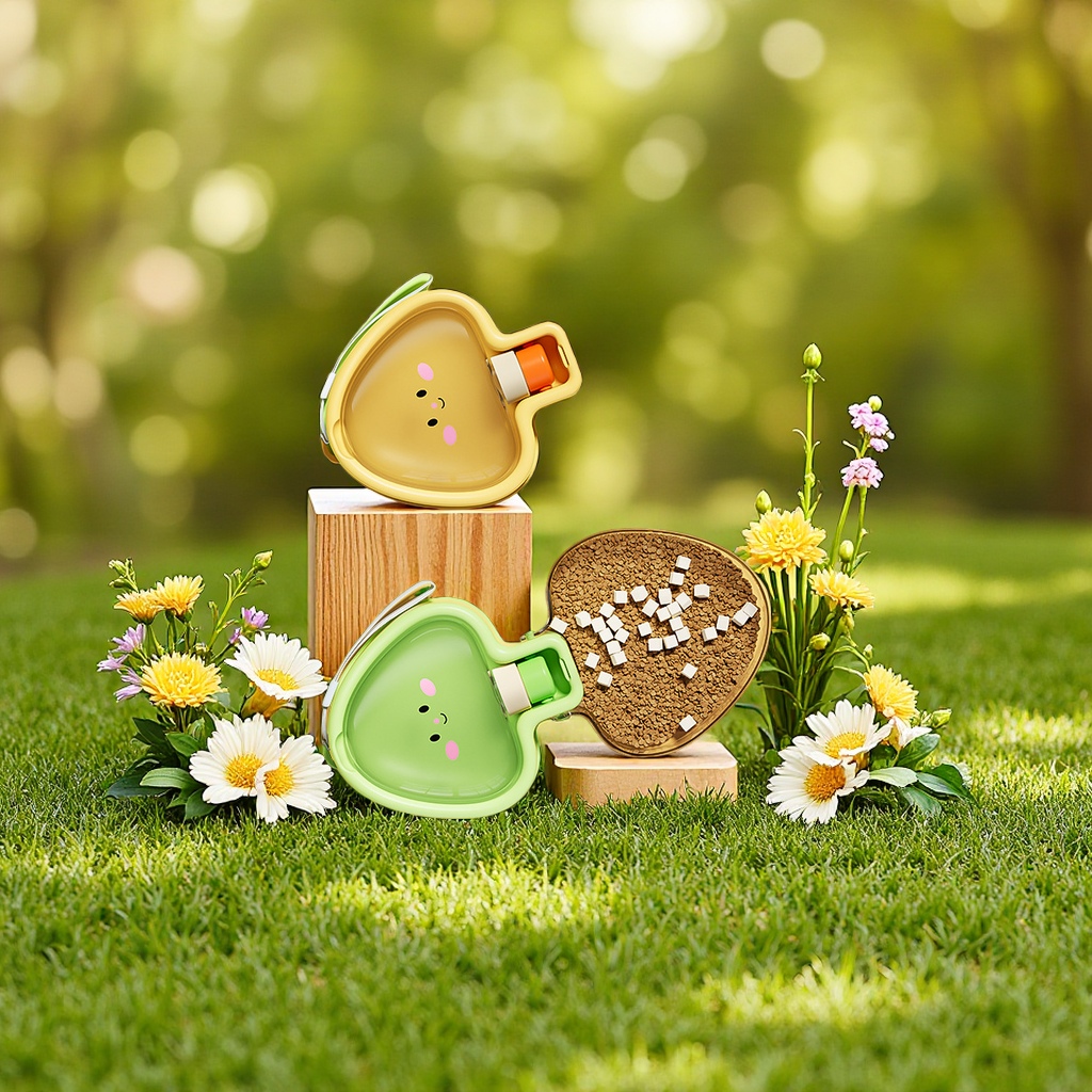 Heart-shaped portable outdoor folding water bottle, dog automatic water dispenser, pet portable water and food blanket details Picture