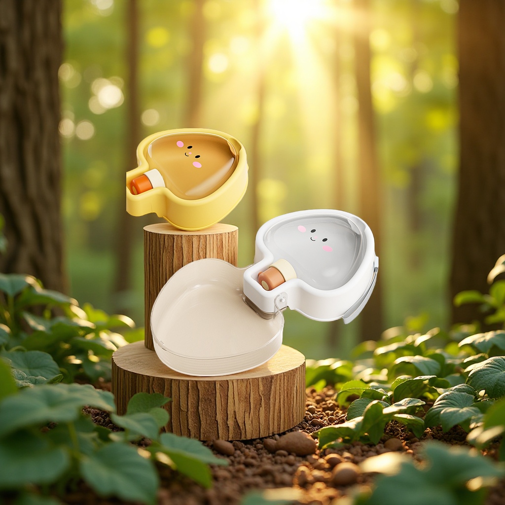 Heart-shaped portable outdoor folding water bottle, dog automatic water dispenser, pet portable water and food blanket Specification image