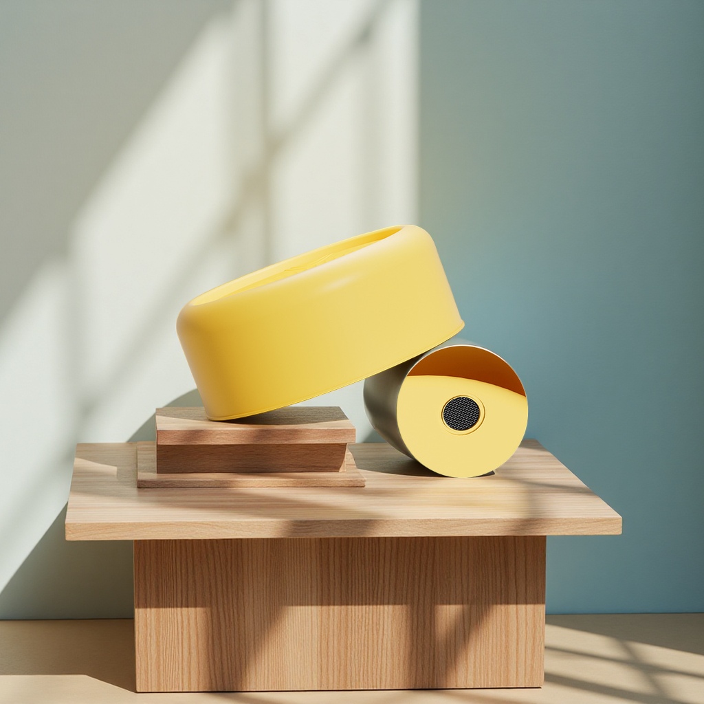 Bichon Frise dog floating water basin, non-wet mouth pet water dispenser, suspended water bowl puppy water dispenser Specification image