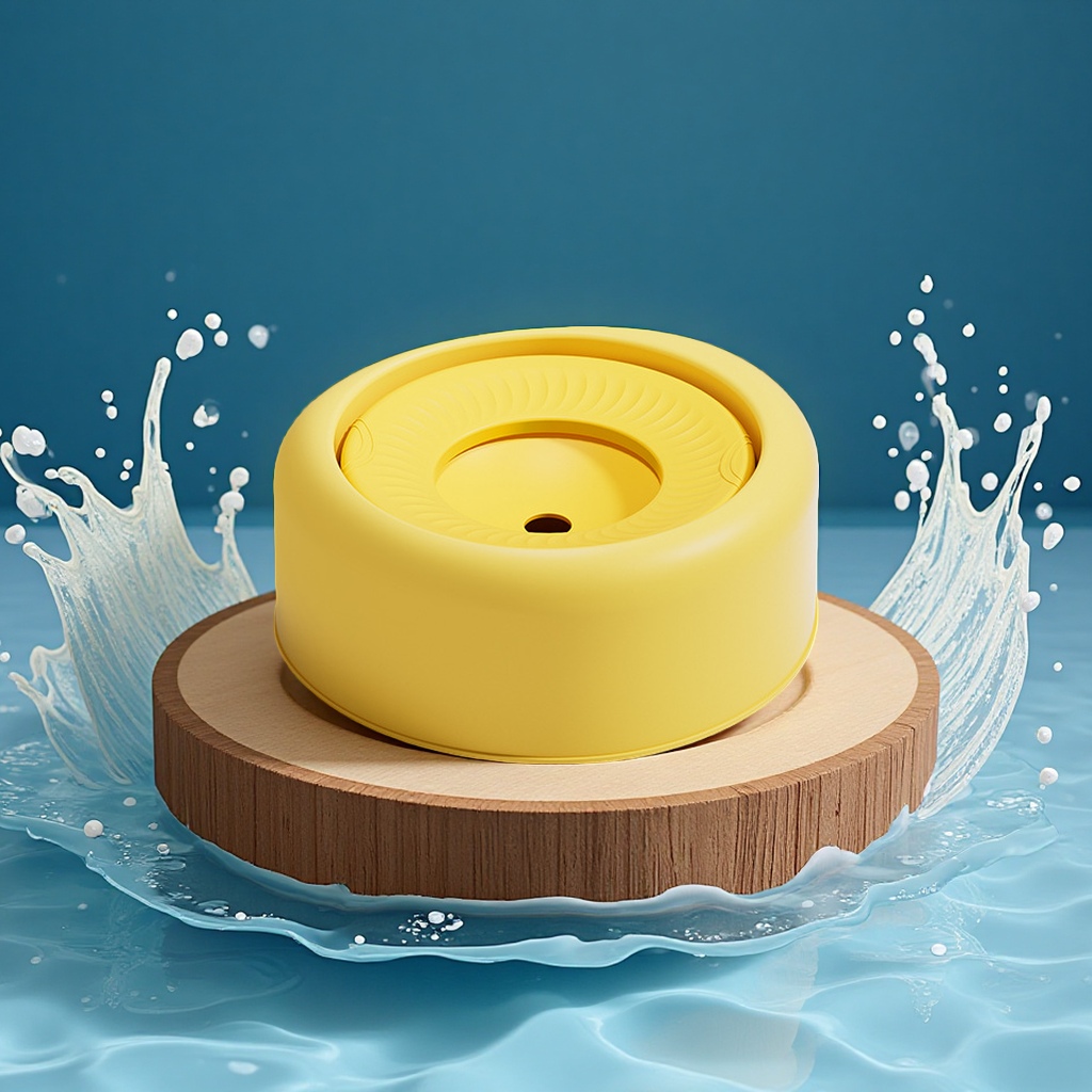 Bichon Frise dog floating water basin, non-wet mouth pet water dispenser, suspended water bowl puppy water dispenser Item Picture