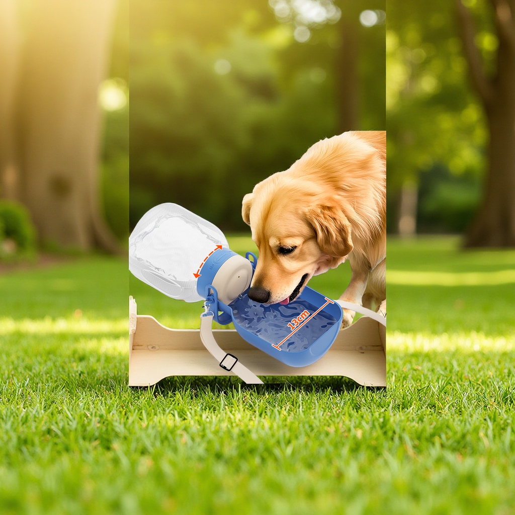 Dog outdoor water cup, dog water bottle, two-in-one portable pet outdoor water dispenser, ton ton bucket, drinking portable cup details Picture