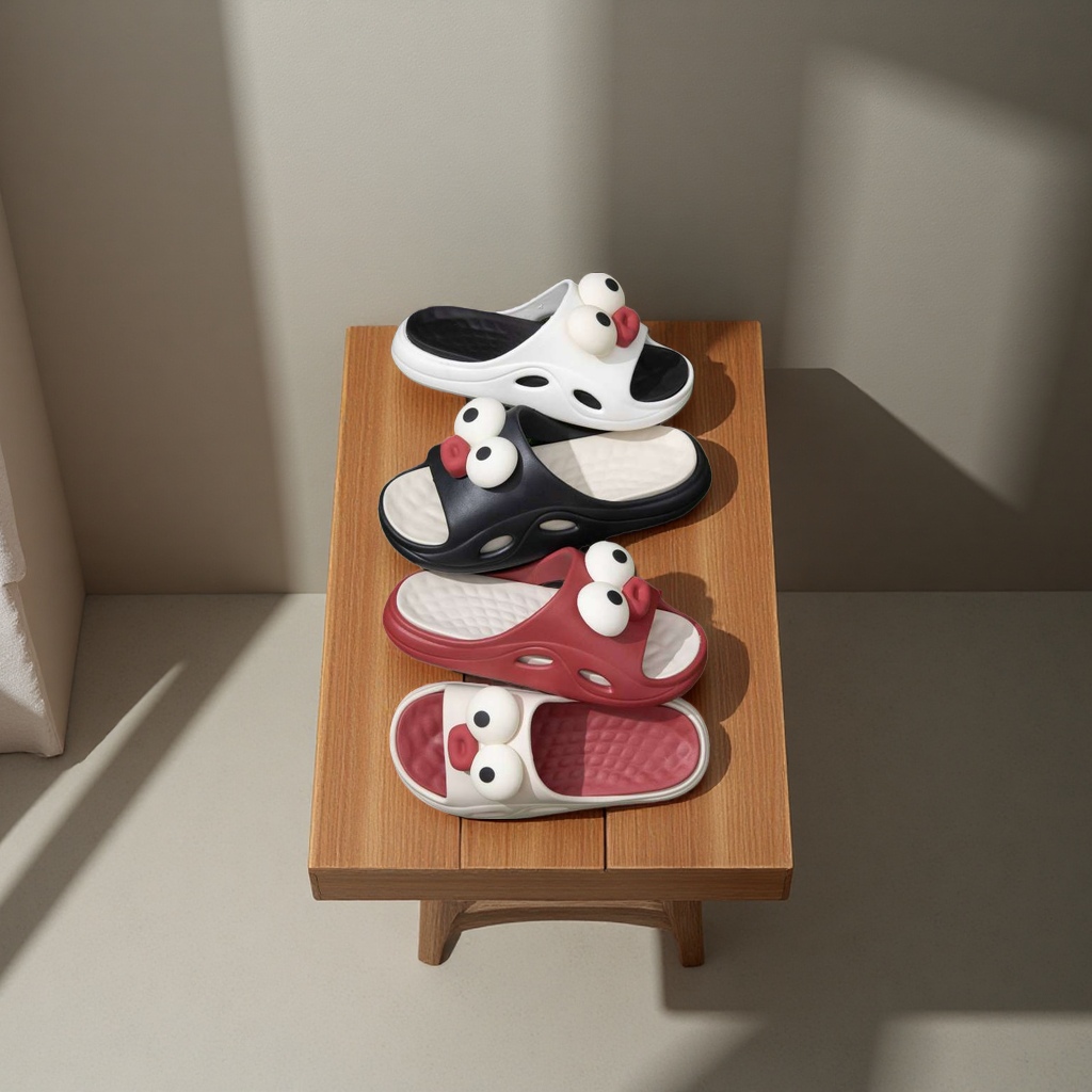 Summer anti-slip home shoes, plastic slippers, women's and men's outdoor sports slippers details Picture