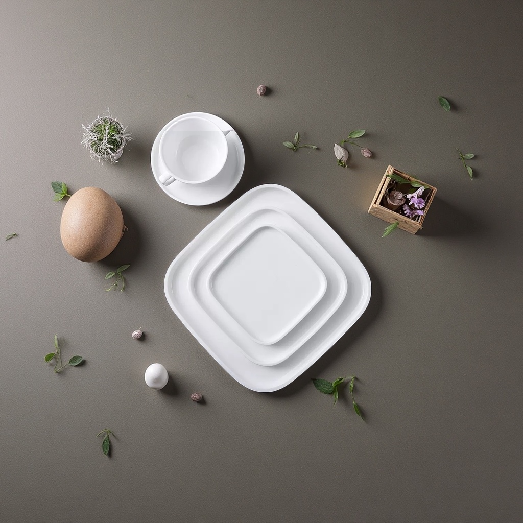 Ins-style Western cuisine export series round and square plates, bowls, soup bowls, coffee cups, saucers, teapots, hotel and restaurant plates