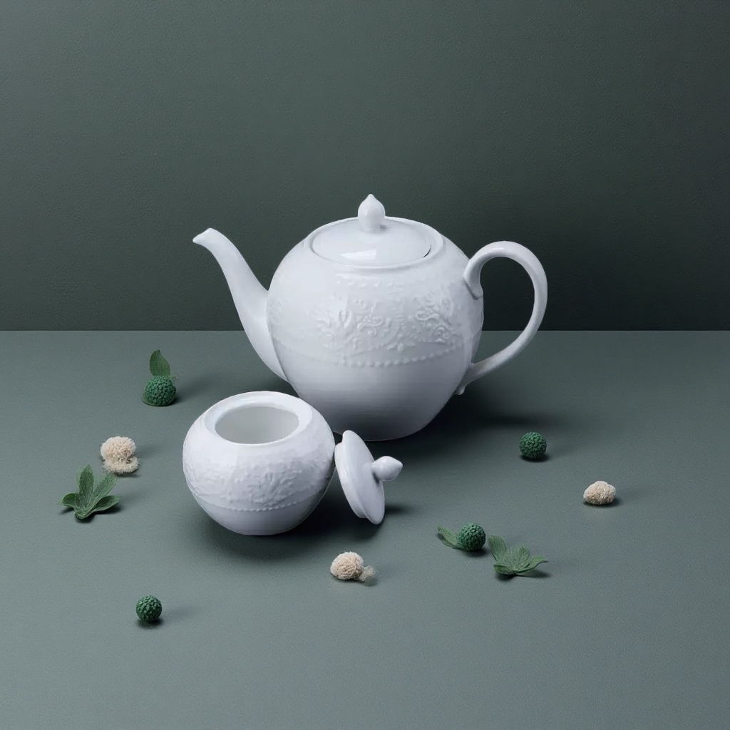 European-style relief teapots and soup plates for export, star hotel and Western restaurant plates details Picture