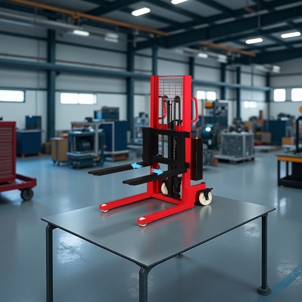 Manual hydraulic stacker, 1-ton, 2-ton electric forklift, stacker forklift, hardware tools, transportation and handling equipment. 090412529 Specification image