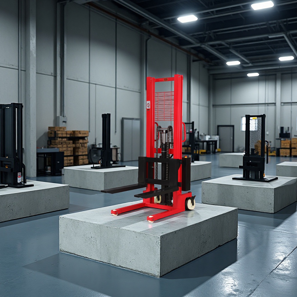 Manual hydraulic stacker, 1-ton, 2-ton electric forklift, stacker forklift, hardware tools, transportation and handling equipment. 090412529 Item Picture