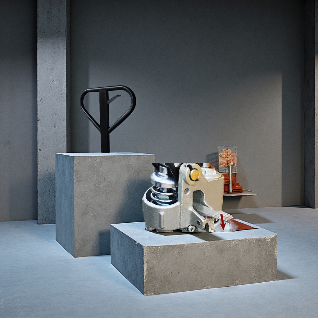 Hand-pulled ground ox hydraulic lifting and handling carts, 2-ton, 3-ton, 5-ton small hand carts, forks and stackers Application Scenario