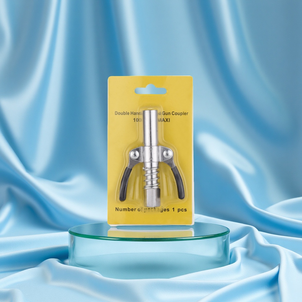 Double-handled gear lock clamp type high-pressure oil injector, new style grease nozzle, electric and manual grease nozzle