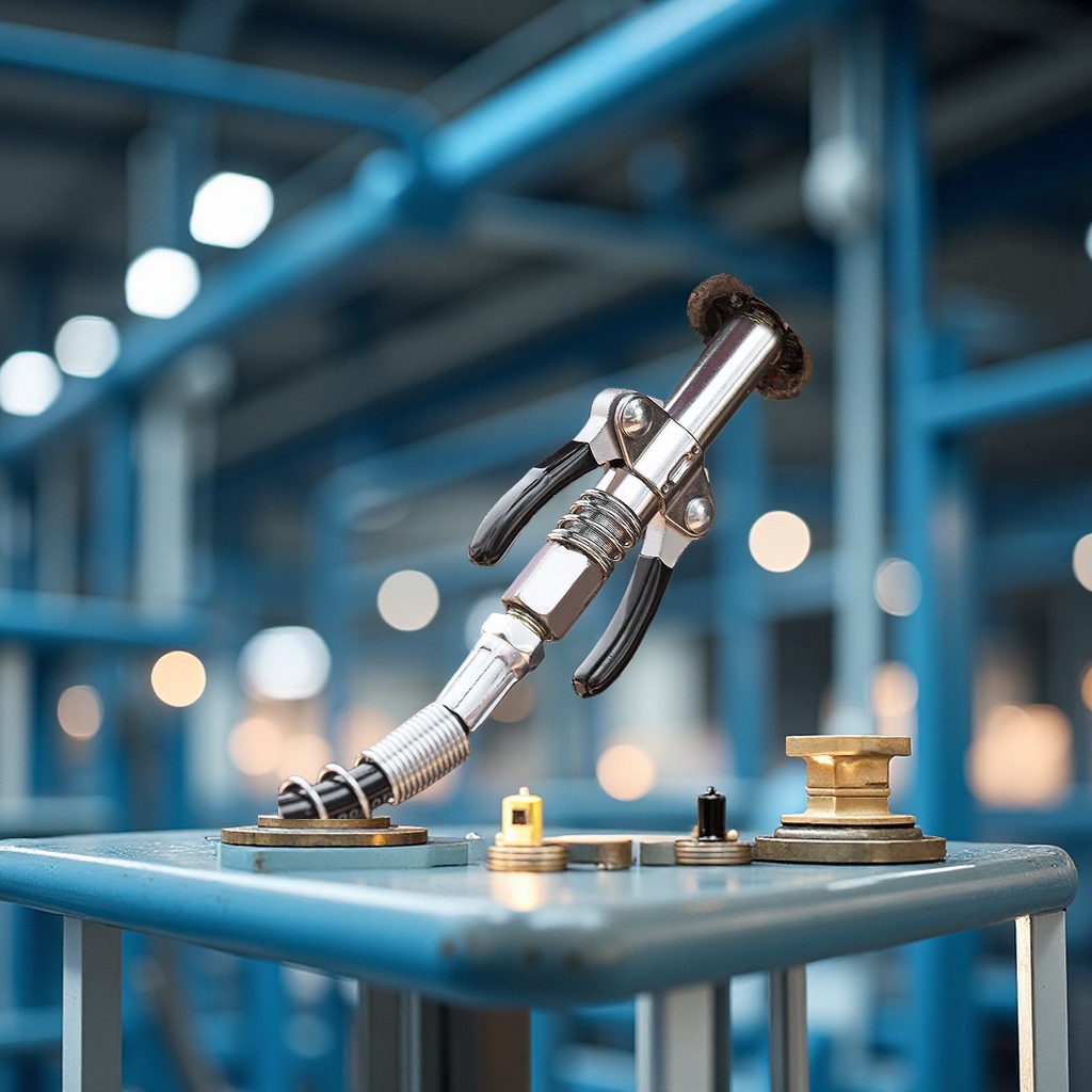 Double-handled gear lock clamp type high-pressure oil injector, new style grease nozzle, electric and manual grease nozzle Application Scenario