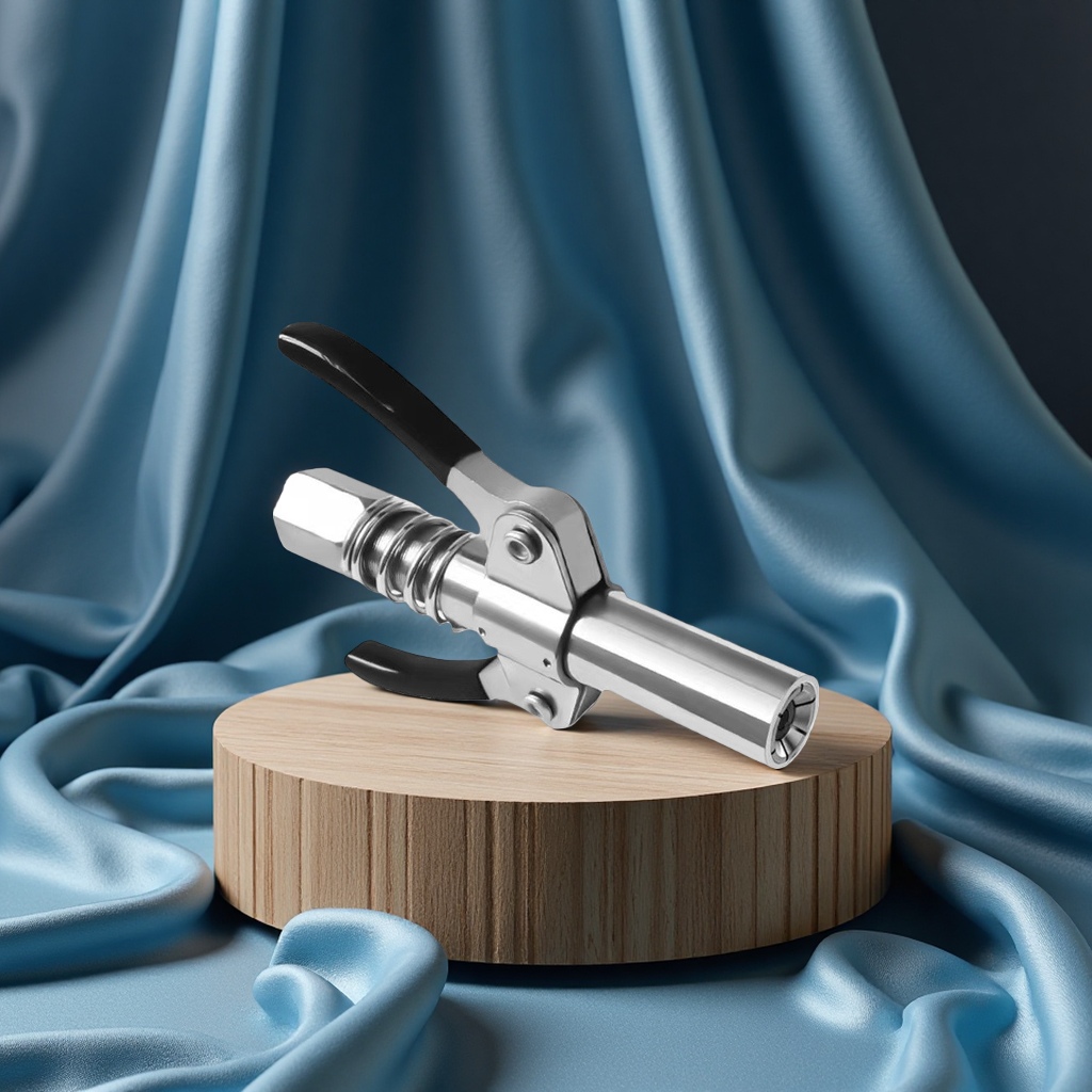 Double-handled gear lock clamp type high-pressure oil injector, new style grease nozzle, electric and manual grease nozzle Item Picture
