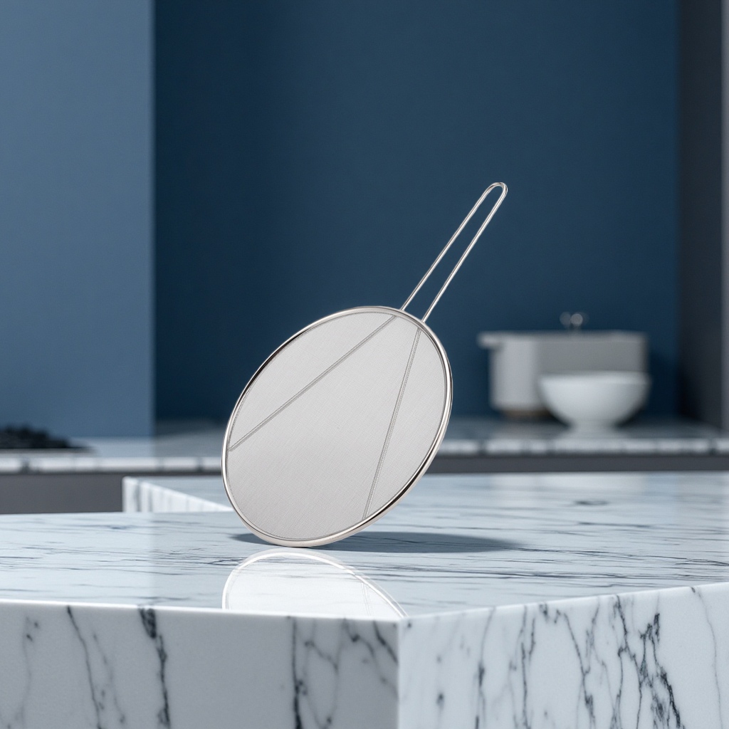 油炸网筛/漏瓢/日用百货用品/过滤网/漏勺捞面勺白底实物图