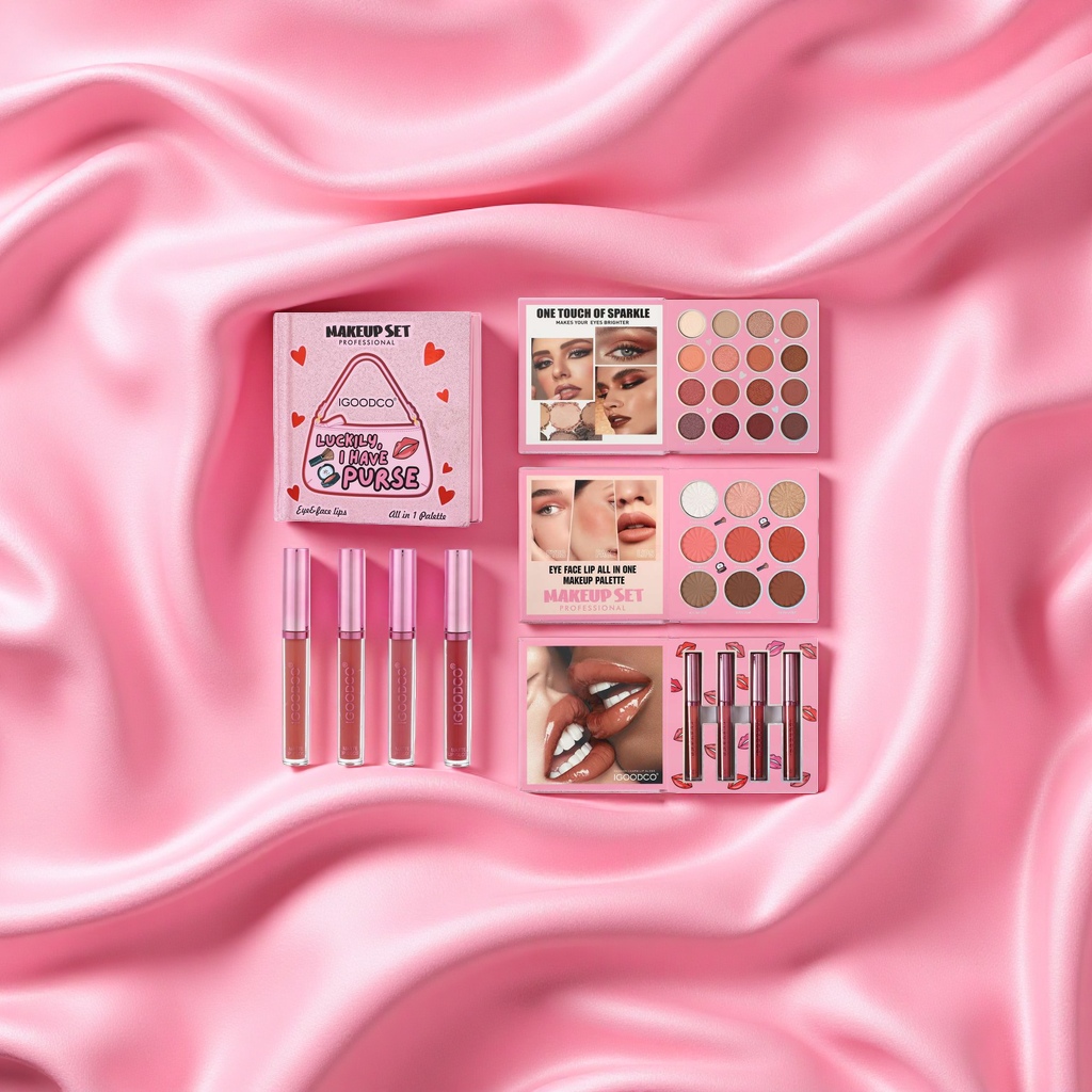 Makeup set, facial makeup plate, makeup cosmetics, eyeshadow, multi-color combination, beauty gift box details Picture
