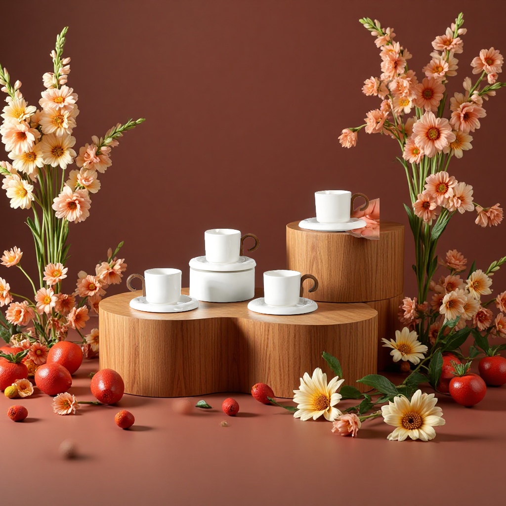 Cup and plate set, ceramic household bone China dinner plate and bowl set gift box details Picture