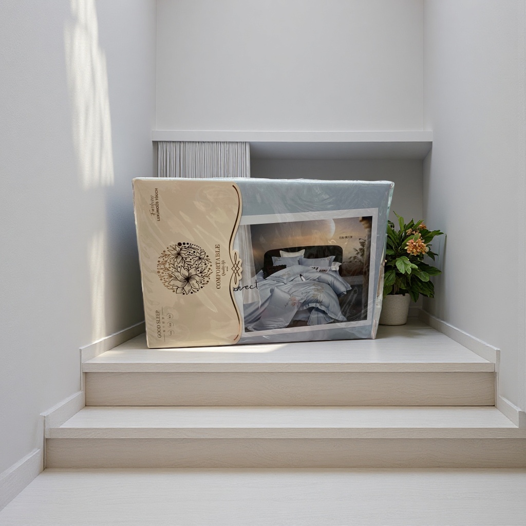 Yalan four-piece pure cotton bedding set is suitable for all seasons, comfortable, breathable and soft Specification image