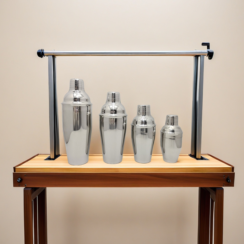 厂家直供跨境专业不锈钢调酒器 三段式手摇设计 250ml 350ml 550ml 750ml多尺寸选择 酒吧必备调酒神器 高品质手摇调酒器 酒吧家用多功能调酒工具