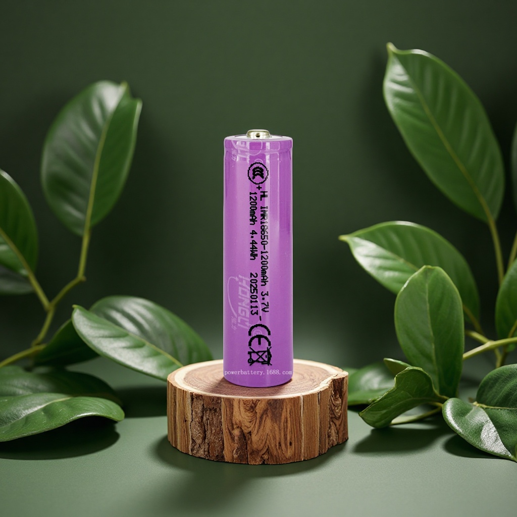 Hongli 18650 lithium battery 1200mAh flat-tipped and pointed-tipped rechargeable battery cells for fans and sprayers, electrical and electronic accessories Item Picture