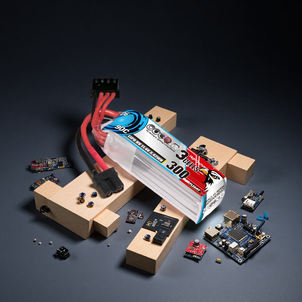 Eagle KR CODDAR300MAH3S114V90C high-rate lithium battery, indoor aircraft LIHV battery, suitable for electrical and electronic applications Item Picture