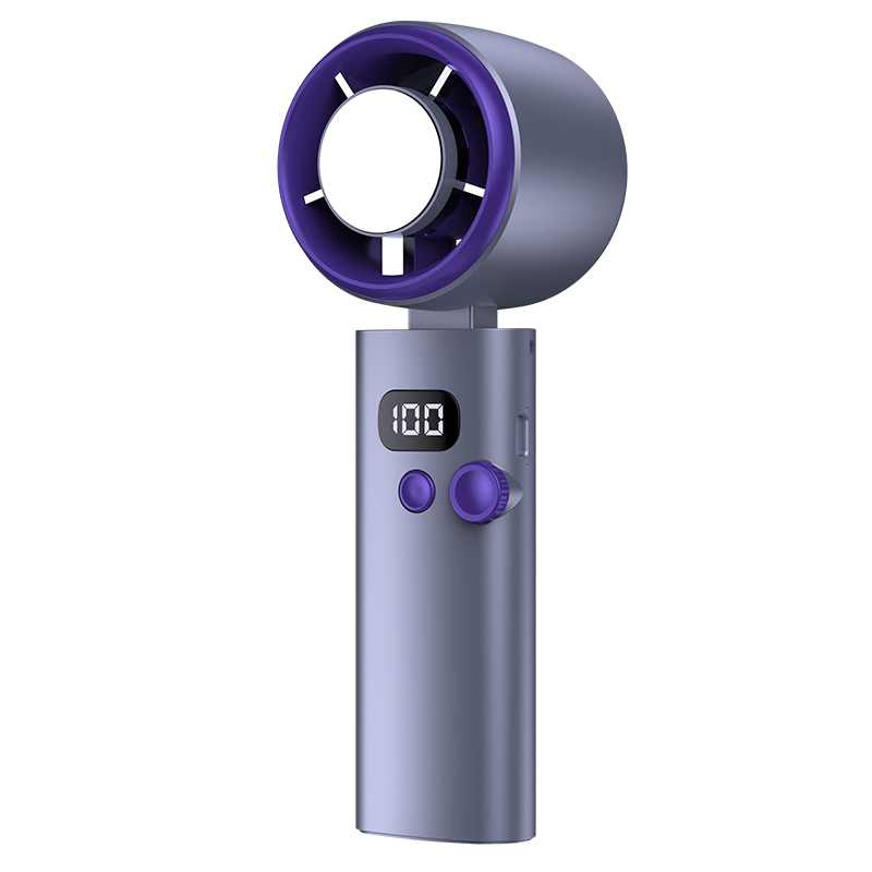 The 2025 new model fan is quiet, super strong wind, ice pack, 100-speed turbine, digital display, handheld charging, small fan Item Picture