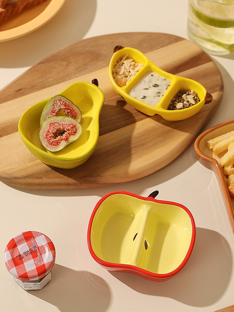 كما ان الاطباق الصغيرة التي تحتوي على اسطوانات جميلة من الخزف على اسطوانات من الفواكه Specification image