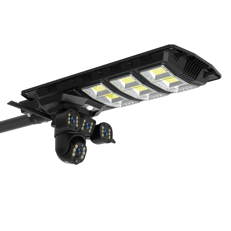 Solar-Powered Zhongshan Street Lamps With Monitoring, Home High-Definition Night Vision Lighting, Garden Lamps, Led, High-Wattage Multi-Lens Cameras Item Picture