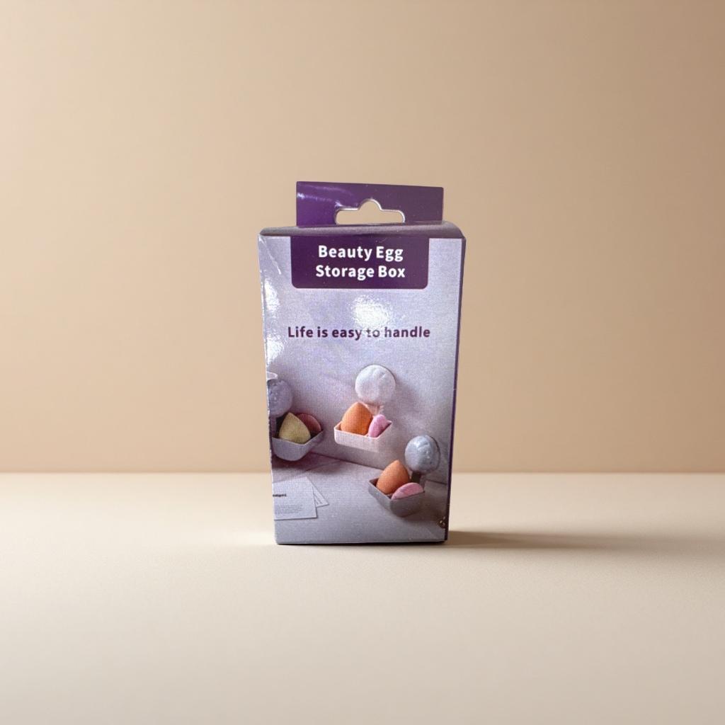 美妆蛋置物架防水防滑沥水收纳盒多层分隔简约浴室用品