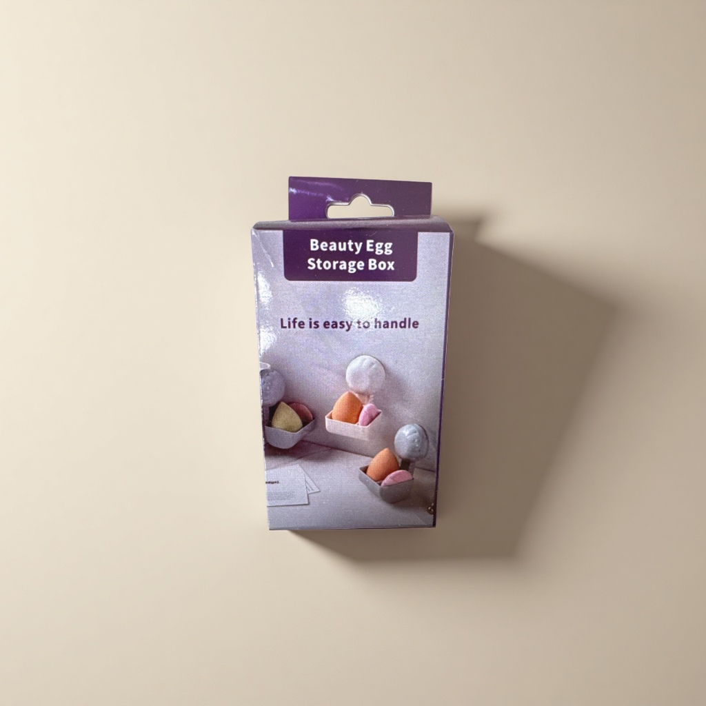 美妆蛋置物架防水防滑沥水收纳盒多层分隔简约浴室用品产品图