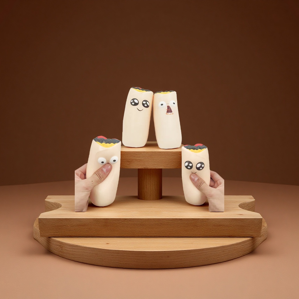 squishy仿真彩印蛋卷寿司手卷慢回弹减压玩具厂家直销