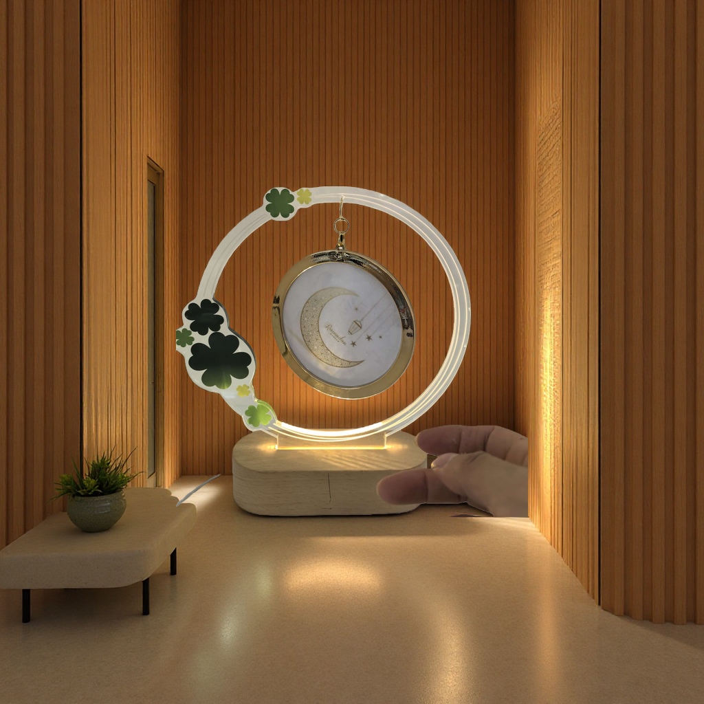 亚克力带灯悬挂艺术相框简约时尚装饰画家用客厅挂画