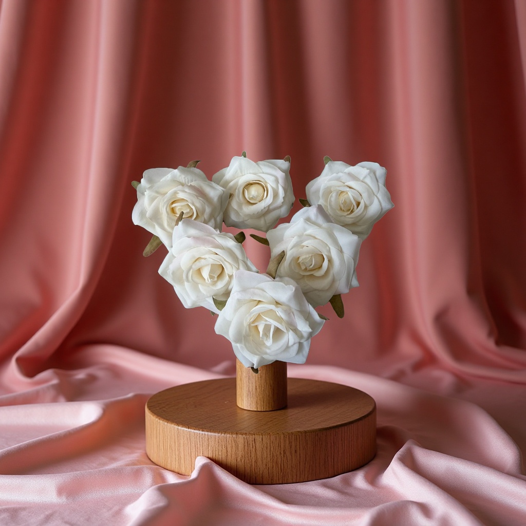 仿真花/串花藤吊/针织立体玫瑰/道具拍照玫瑰仿真/仿真花婚礼产品图