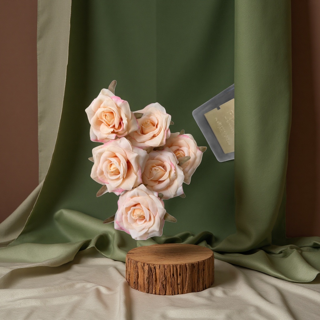 仿真花/串花藤吊/针织立体玫瑰/道具拍照玫瑰仿真/仿真花婚礼白底实物图