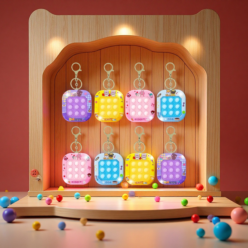 解压按按乐钥匙扣  儿童益智玩具