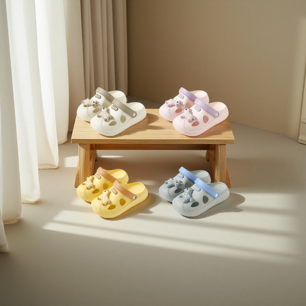 Summer home plastic slippers, crocs, bathroom support shoes are comfortable, breathable, soft and anti-slip Specification image