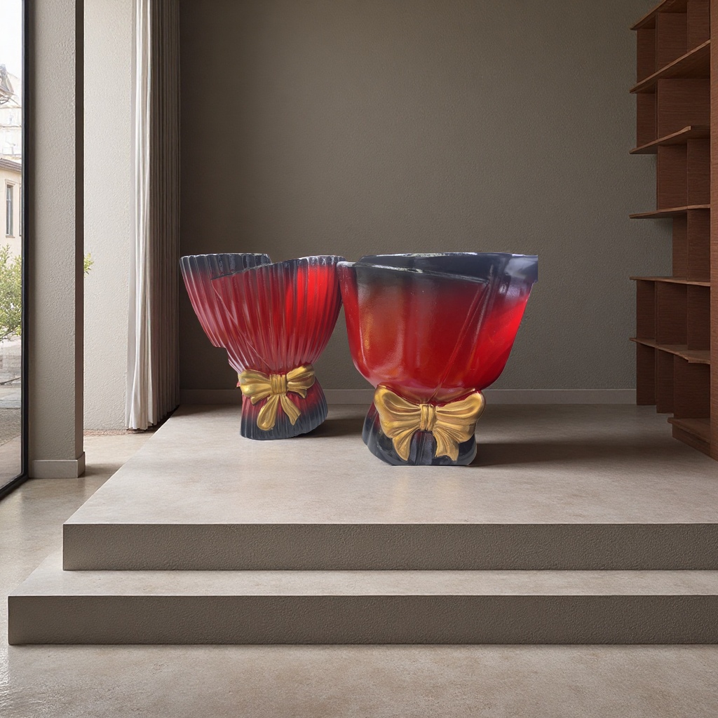 低温花瓶摆件插花装饰陶瓷花瓶客厅桌面摆件