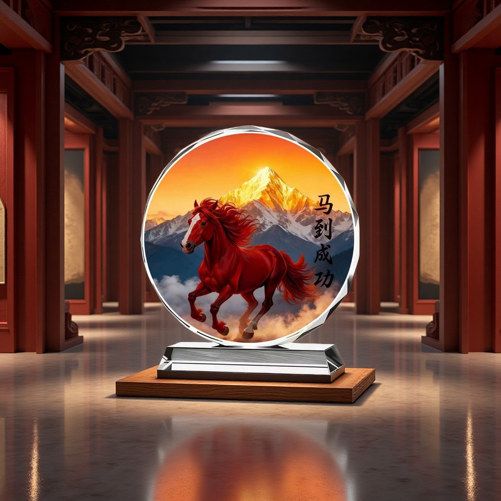 水晶工艺品摆件，太阳花礼品