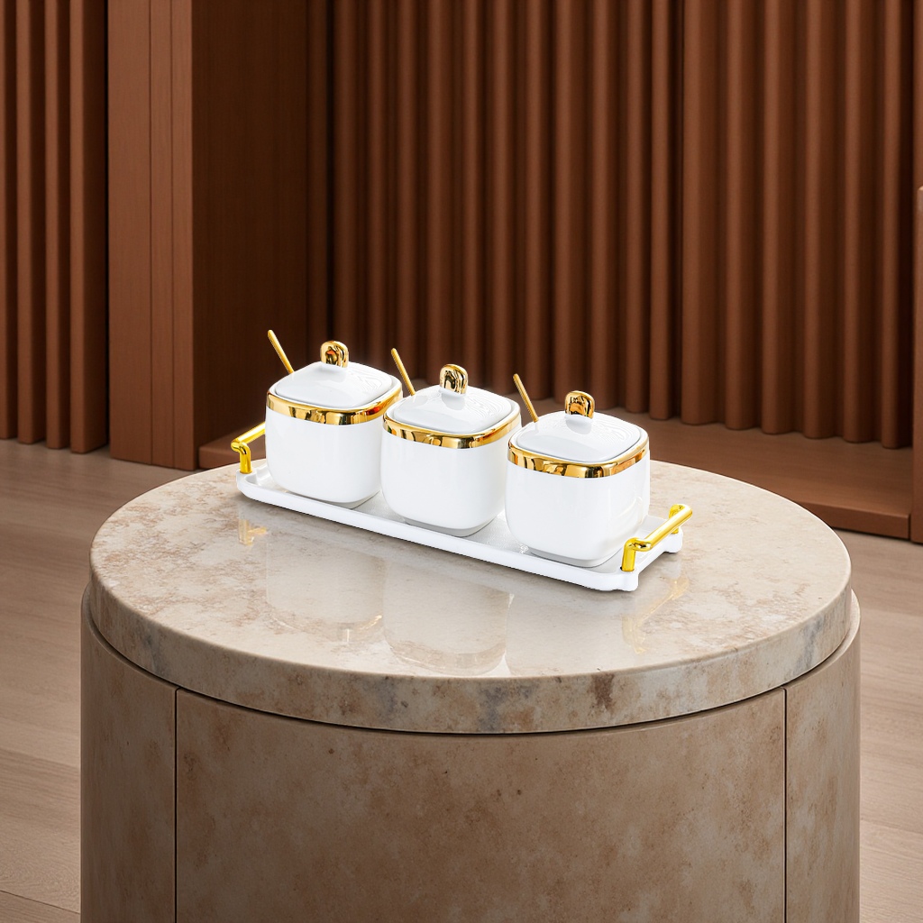 瓷罐/陶瓷罐复古/陶瓷茶叶储物/陶瓷调料罐/密封陶瓷罐白底实物图