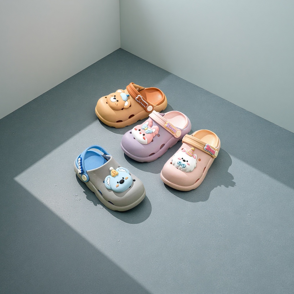 Little Bear Dongdong Children's Slippers Summer Cartoon Men's Socks Children's Shoes Baby Shoes 180g details Picture